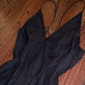 NWT Black and navy blue lace dress
